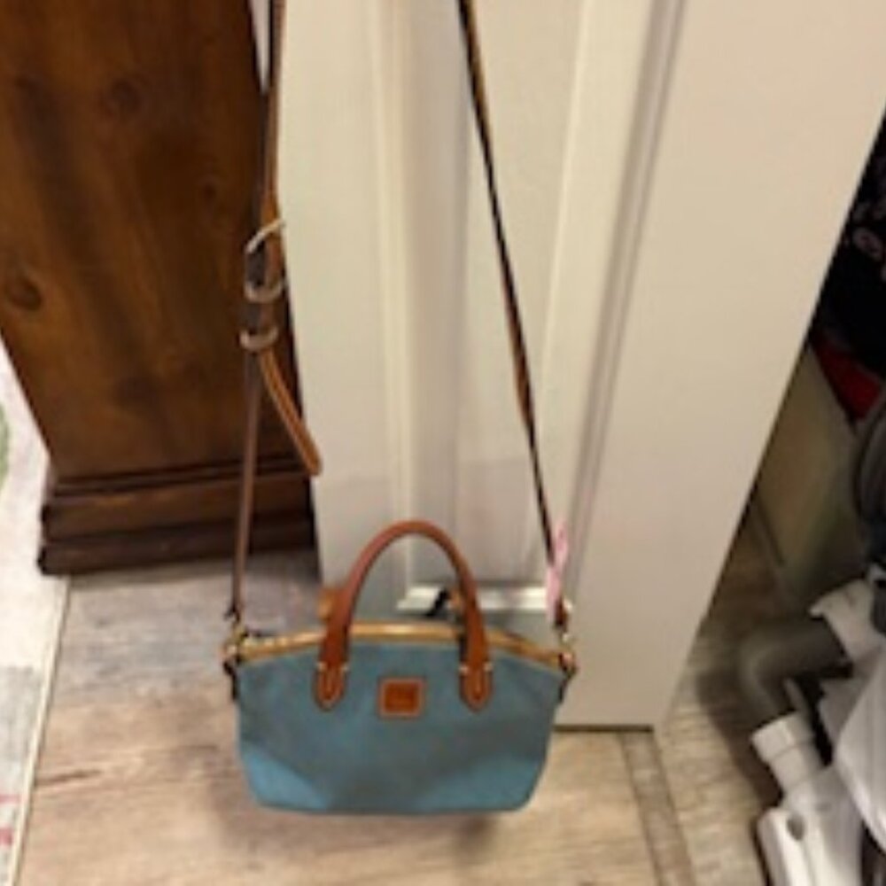 Dooney Bourke Ruby small satchel in turquoise can… - image 2